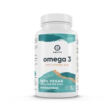 Vegan Omega 3 DHA Algae Oil 400mg Heart & Brain Health Essential Fatty Acid