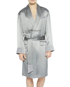 BIG & TALL 2nd Item FREE SHIP Men's Silk Satin Robe Pajama Bath Lounge 3X 4X 5X - Picture 1 of 13