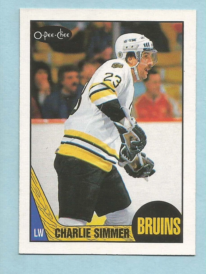 1987-88 O-Pee-Chee OPC Hockey Charlie Simmer #52 Boston Bruins NM/MT - Image 1 of 1