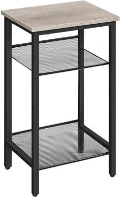 Side Table, 3-Tier Tall End Telephone Table with Adjustable Mesh Shelves, Small  - Image 1 of 4