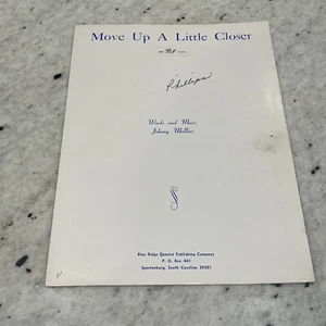 Move Up A Little Closer Sheet Music Johnny Mullins Vintage 1963 Sure Fire Gospel - Picture 1 of 4