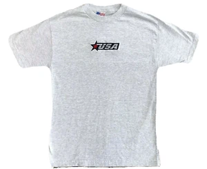 Camiseta Para Hombre Vintage Años 1990 Bordada EE. UU. Gris Mediana - Imagen 1 de 10