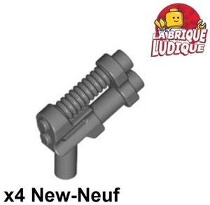 Lego 4x minifig arme weapon gun pistol pistolet 2 barrel gris foncé 95199 NEUF - Picture 1 of 1