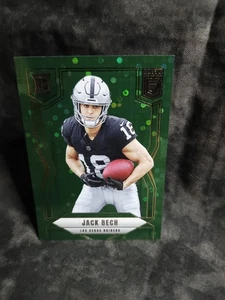 2025 Donruss Elite Jack Bech Green Disco Parallel RC #177 SP Raiders - Picture 1 of 3