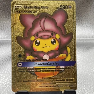 Pokemon Tag Cosplay Pikachu Mega Algerien Textured Gold Foil Karte 2019 P4 - Bild 1 von 2