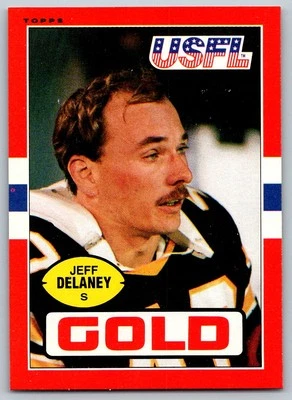 1985 Topps USFL #30 Jeff Delaney    Denver Gold - Image 1 of 2