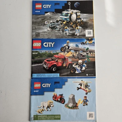 LEGO City instructions books Only 60348 60137 60307 Lot Of 3 Booklets No Blocks - Image 1 of 4