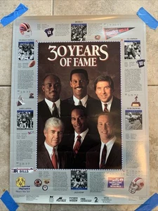 Buffalo Bills NFL 30 Years of Fame Poster Jim Kelly Thurman Thomas - Picture 1 of 4