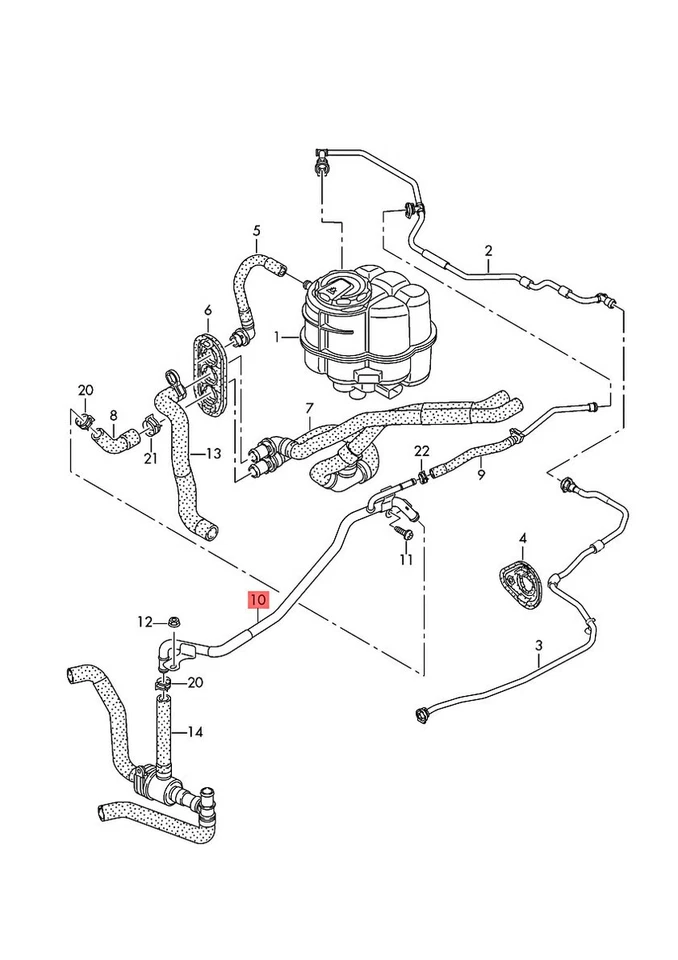 Genuine AUDI Audi RS5 Coupe Sportb. RS4 Avant quattro Coolant Pipe 8W1819377D - Image 1 of 1