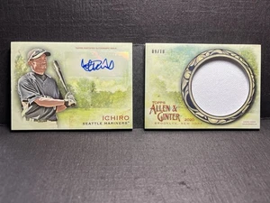 2020 Topps Allen & Ginter Ichiro Suzuki Auto Patch Booklet /10 Mariners HOF - Picture 1 of 5