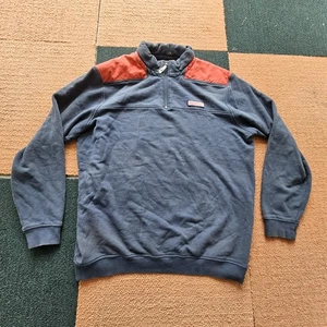 Vineyard Vines bestickt Schafe SweatShirt 1/4 Reißverschluss Pullover Herren Large blau X6c - Bild 1 von 10