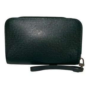 LOUIS VUITTON Taiga Leather Baikal Clutch Bag Epicea LV - Foto 1 di 19