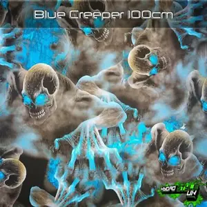 Blue Creeper - Skulls Hydrographics Film Hydrodipping Film Hydroprinting Film - Picture 1 of 1