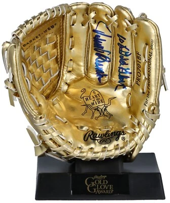 Johnny Bench Signed Rawlings Gold Glove Award Display JSA COA - Image 1 of 3