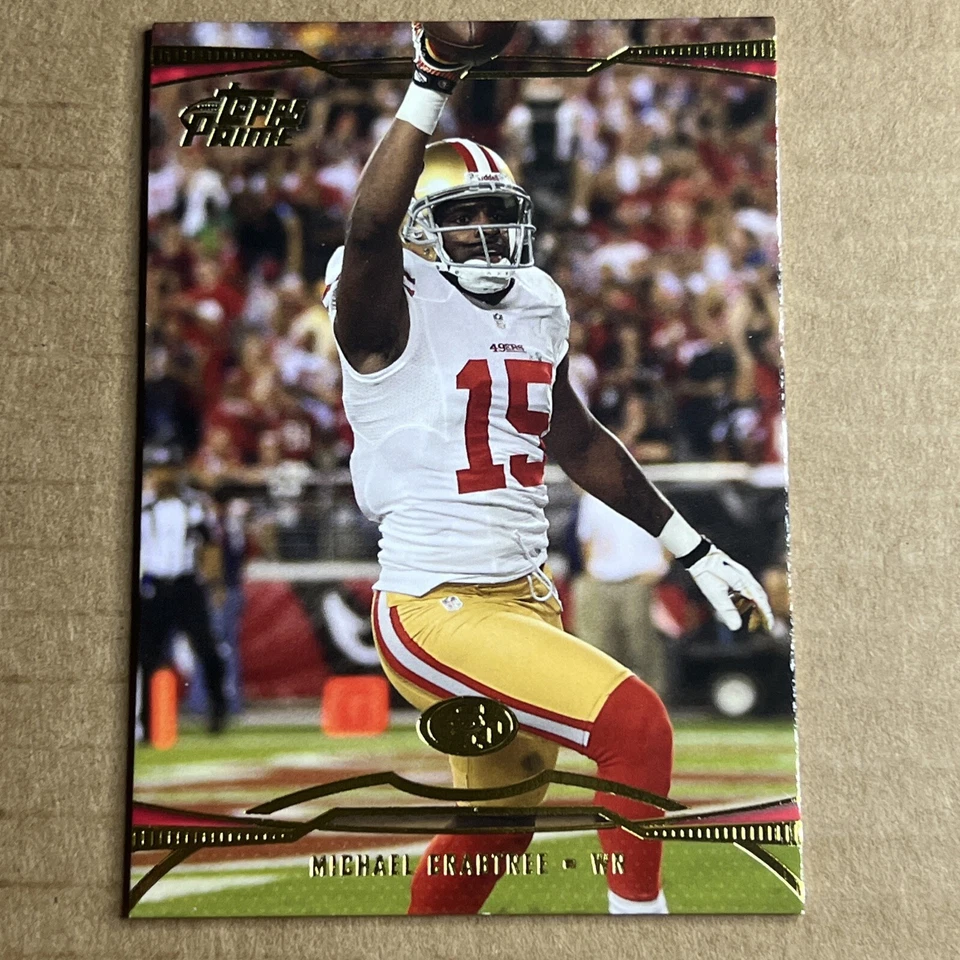 2013 Topps Prime Gold San Francisco 49ers Football Card #72 Michael Crabtree - Image 1 of 2
