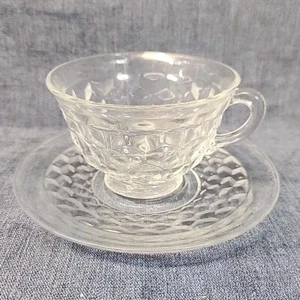 4 Fostoria American Cup & Saucer Sets Vintage s-2I - Picture 1 of 3