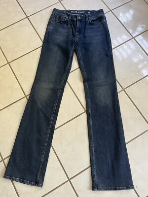 Pantalones de mezclilla MiH lavado oscuro THE LONDON JEAN tiro medio sutiles corte bota talla 27 Foto 1 de 4