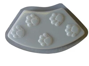 Molde de concreto con borde curvo estampado de pata 5025 creaciones de molde - Imagen 1 de 2