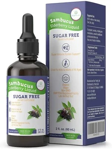 Purify Life Organic Elderberry Syrup Adults Kids Large 6000mg Sugar-Free 2oz - Picture 1 of 8