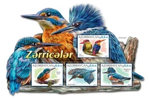 107. Azerbaigian 2017 Insolito Die Taglio Odd Forma Francobollo S/S Uccelli, - Foto 1 di 2