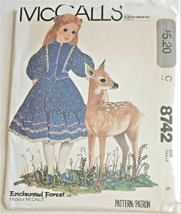 McCALL'S 8742 - DE COLECCIÓN PATRÓN DE CORTE PARCIAL PARA VESTIDO Y CHALECO DE NIÑA - Imagen 1 de 1