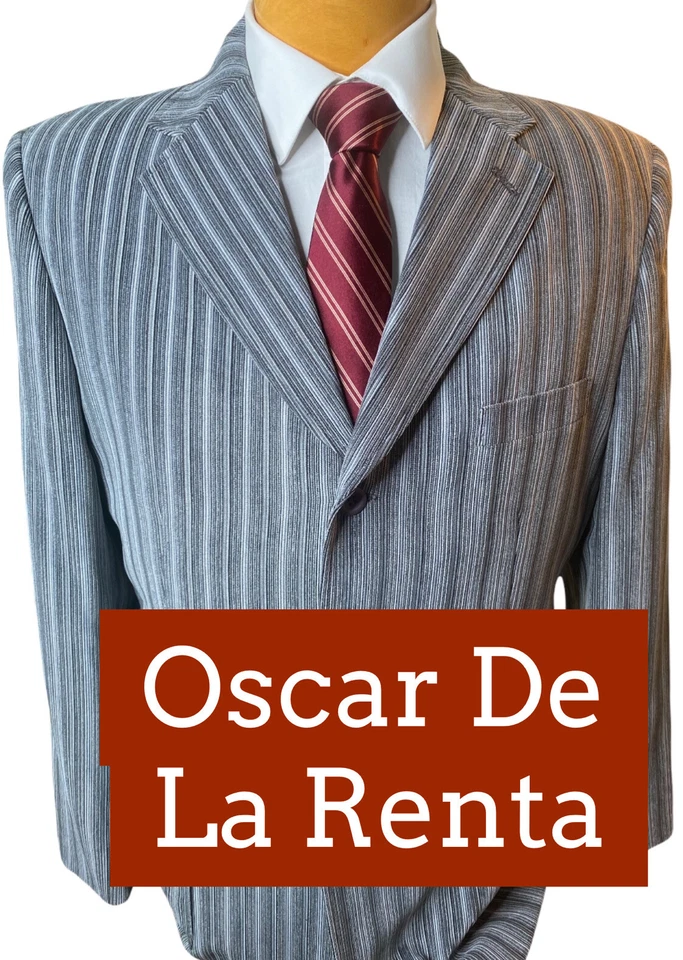 Corbata clásica vintage Oscar De La Renta 100 % seda años 70-80 Foto 1 de 4