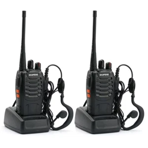2x BF-888S Baofeng Walkie Talkie Sprechfunkgeräte Handfunkgerät Set 16Kanäle 5KM - Zdjęcie 1 z 11