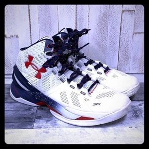 Men's Under Armour USA 1270817-403 Steph Curry 2 Mid Olympics Shoe 8.5 BNIB RARE - Picture 1 of 10