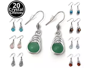 Elegantes pendientes colgantes de cuentas tejidas de espina de arenque de cristal envolvente - Imagen 1 de 95