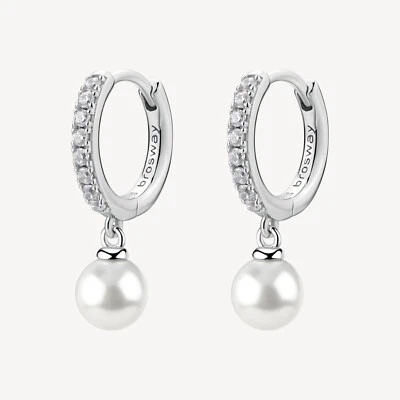 BROSWAY FANCY ORECCHINI PENDENTI CON PERLE E ZIRCONI IN ARGENTO 925 FIW144 - Immagine 1 di 4