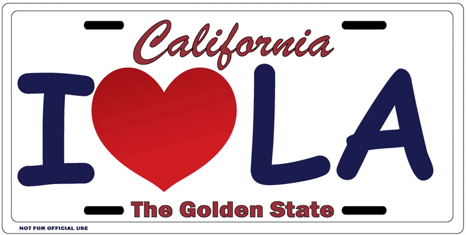 HOLLYWOOD MEGA I LOVE LA License Plate - 3213