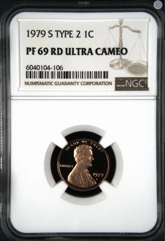 1979 S TYPE 2 Lincoln 1c, NGC Graded PF 69 RD Ultra Cameo Cover