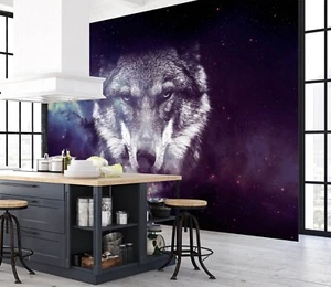 3D Grey Fox 1748 Wallpaper Mural Wall Print Wall Wallpaper Murals US Coco - Picture 1 of 11