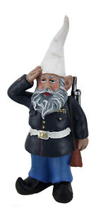 8 inch Dress Blues Bill Saluting U.S. Marine Military Garden Gnome Statue Decor