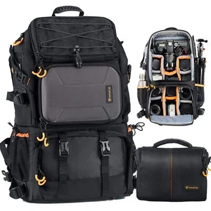 Pro 2 Bags in 1 Camera Backpack Large with 15.6" Laptop Compartment Waterproof - Picture 1 of 1