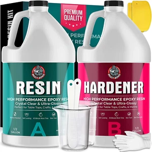 Resina Epoxica Ultra Brillante 1 Galón Cristal Claro Kit Hágalo Usted Mismo Artesania - Imagen 1 de 12