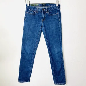 J.Crew Jeans Womens Size 26 Blue Dark Wash Denim Toothpick Stretch Ankle Skinny - Picture 1 of 12