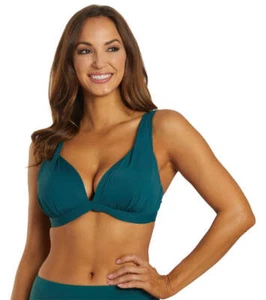 Traje de baño de bikini Jantzen 38D/DD Gwen para mujer Top D/DD copa sujetador talla azul - Imagen 1 de 2
