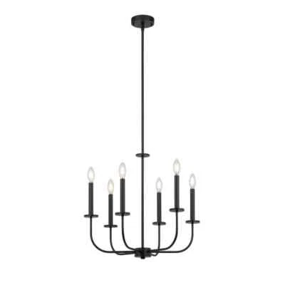 Hampton Bay Tilden 6-Light Matte Black Chandelier KSH9106AX-01/MB - Image 1 of 4