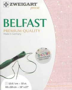 Precut Zweigart Belfast Splash 32 count Powder Pink Splash 3609/4279 - Picture 1 of 2