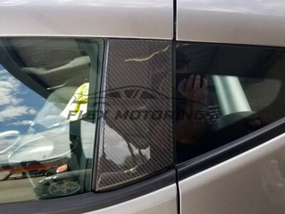 USA Made Real Carbon Fiber Pillar Post Trim FOR 2009-2020 Nissan 370Z Fairlady - Image 1 of 4