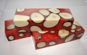 Messergriffblock Hybrid Tagua rot - Bild 1 von 3