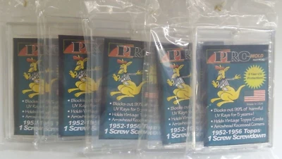 (5) Pro Mold PC52 1952-56 Topps One Screw Card Protector New NIP - Image 1 of 2