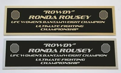 Placa de identificación Ronda Rousey UFC para guantes MMA firmados foto o estuche  Foto 1 de 2