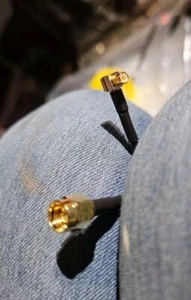 Female Angle To Male COAXIL CABLE Connectors-160 OF THEM (3 Inches Long) - Picture 1 of 7