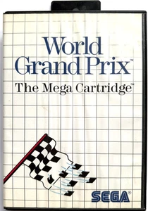 "WORLD GRAND PRIX" SEGA MASTER SYSTEM MEGA CARTUCHO JUEGO COMPLETO + CAJA DE PESTAÑAS COLGANTES - Imagen 1 de 3