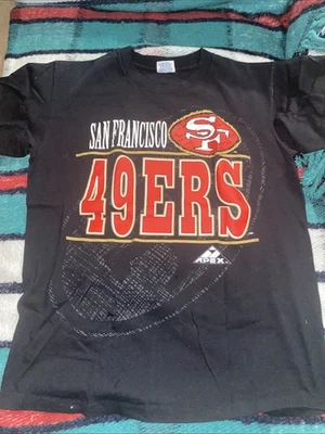 Camiseta grande vintage Apex-One Label - SAN FRANCISCO 49ers (LG) para hombre hecha en EE. UU. Foto 1 de 4