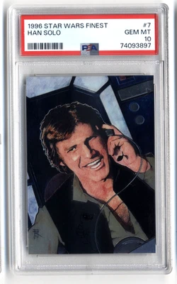 1996 Star Wars Finest HAN SOLO Rebel Alliance Pilot #7 Gem Mint PSA 10 - Image 1 of 2