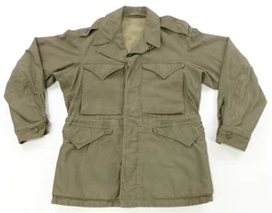Rare Vintage OG-107 Sateen 4-Pocket Military Field Jacket 60s U.S Army Olive Green L - Bild 1 von 13