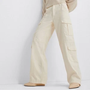 Rag & Bone Featherweight Cailyn Cargo - Ecru Women’s Sz 28 NWT - Picture 1 of 10
